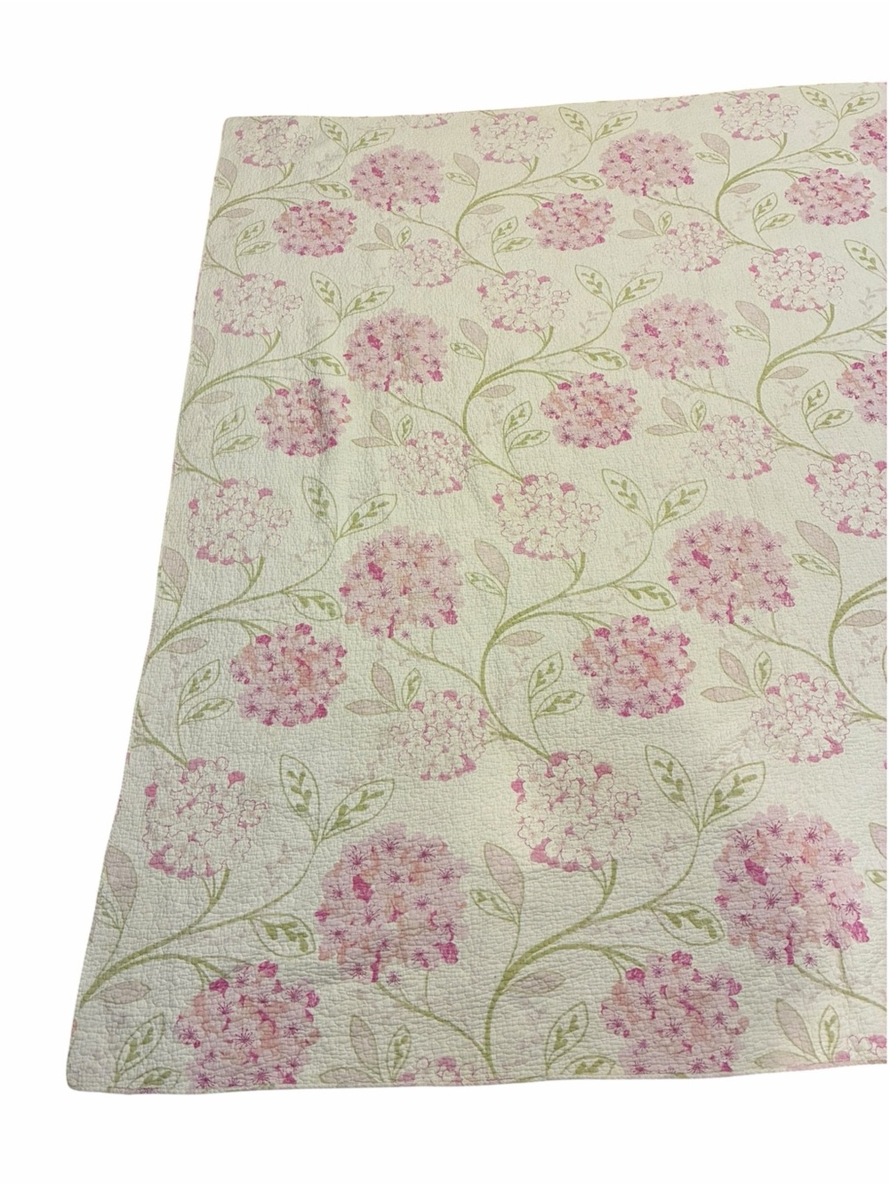 Cynthia Rowley Pink Floral Hydrangea Quilt 100% Cotton Girly Feminine Full - Picture 3 of 10